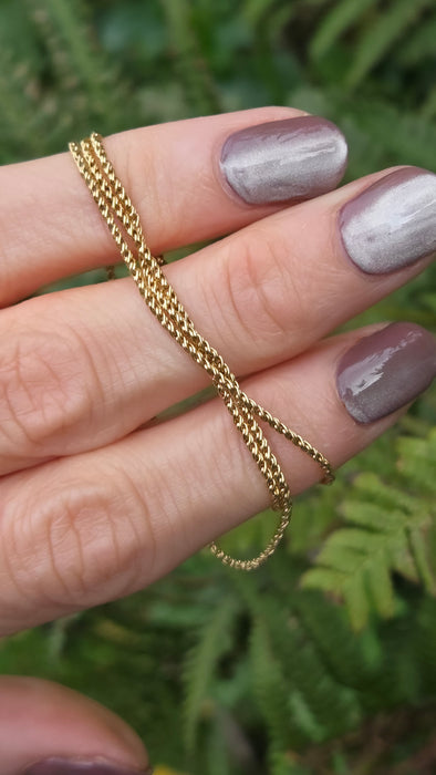 Vintage: 18ct Yellow Gold Rope Chain Necklace 37.5 cm (14.76 inches)