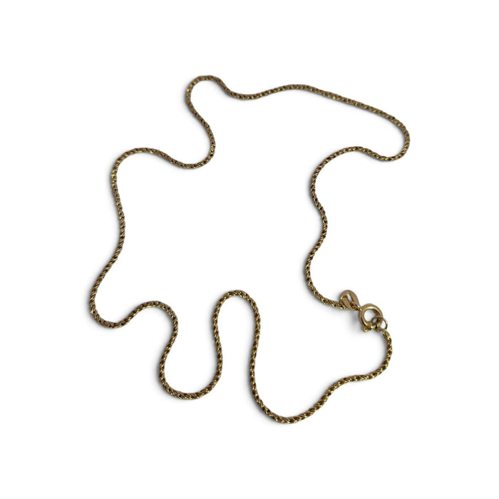 Vintage: 18ct Yellow Gold Rope Chain Necklace 37.5 cm (14.76 inches)