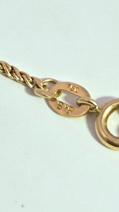 Vintage: 18ct Yellow Gold Rope Chain Necklace 37.5 cm (14.76 inches)
