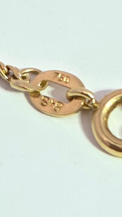 Vintage: 18ct Yellow Gold Rope Chain Necklace 37.5 cm (14.76 inches)