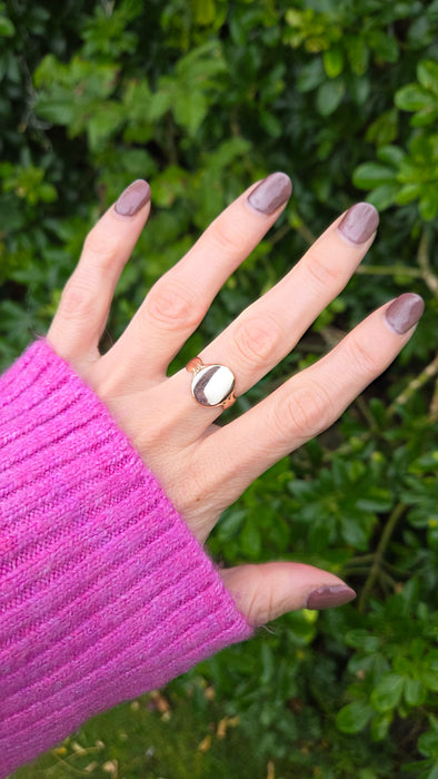 Antique: 9ct Rose Gold Signet Ring — From 1916