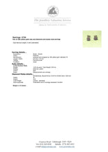 Load image into Gallery viewer, 2739: Vintage 18ct Gold Rubies Natural Diamonds Stud Earrings
