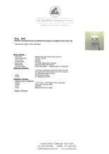 Load image into Gallery viewer, 2822: Platinum Princess Cut Diamond (0.45ct) Blue Sapphires 3-Stone Ring
