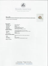 Load image into Gallery viewer, 2893: Vintage 18ct Gold Padparadscha Sapphire Diamonds Ring
