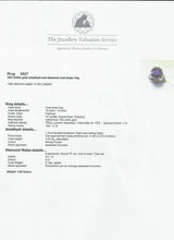 Load image into Gallery viewer, 2927: Vintage:  18ct  White Gold Amethyst  Diamonds Cocktail Cluster Ring
