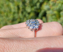 Load image into Gallery viewer, 1202: Vintage; 18ct White Gold Art Deco Style Diamonds Cluster Ring- high calibre, sparkling natural diamonds
