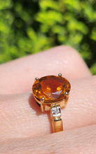 Cargar imagen en el visor de la galería, 6059 Vintage- 9ct White Gold 7 Yellow Diamonds Ring- Natural &amp; rare
