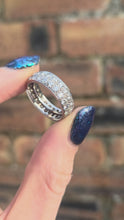 Load and play video in Gallery viewer, 2805- Platinum Natural Full Round Cut Diamonds (3ct) Full Eternity Ring- Quite Amazing

