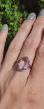 Load and play video in Gallery viewer, 1567: Vintage: 9ct Gold Lilac Amethyst Solitaire- multi-faceted cut
