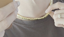 Load and play video in Gallery viewer, 0613: Vintage: Italian 18ct Gold Geometric Flat Link Choker Necklace- 52 Grams
