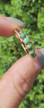 Load and play video in Gallery viewer, 1557: Antique &amp; Ancient: 18ct Gold Turquoise Half-Eternity/Stacker Ring- Pre-1900
