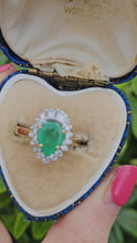 Load and play video in Gallery viewer, 0911: Vintage: Exceptional 18ct Gold Emerald (1.25ct) Diamonds (0.56ct) Ring- Lush
