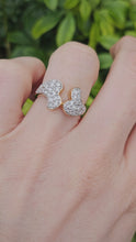 Load and play video in Gallery viewer, 1284: Vintage: 9ct Gold Diamonds Dramatic Pave Set Cocktail Ring- sparkling beauty
