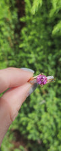 Load and play video in Gallery viewer, 1550: Vintage: 9ct Gold Round Cut Ruby Diamonds Cocktail Ring- Wow
