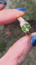 Load and play video in Gallery viewer, 2477 Vintage; 9ct Gold Peridot White Sapphire Accents Dress Ring
