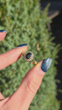 Load and play video in Gallery viewer, 18ct Gold Blue Sapphire 22 Natural Diamonds Diana Style Cluster Ring

