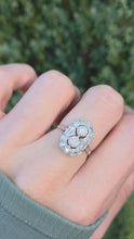 Cargar y reproducir el video en el visor de la galería, 1828 Art Deco 18ct White Gold  Diamonds (1.06ct) Panel Ring- Exceptional
