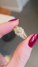 Load and play video in Gallery viewer, 1872: Vintage: 18ct Gold 25 Diamonds Cluster Ring - sparkling symmetry
