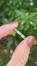 Cargar y reproducir el video en el visor de la galería, 2016: Vintage; 9ct White Gold Emeralds Diamonds Half-Eternity/Stacker Ring- Delightful
