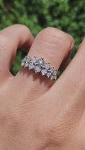 Cargar y reproducir el video en el visor de la galería, 1914: Vintage: 9ct Gold Natural Diamonds Dress/Stacker Ring-She sparkles
