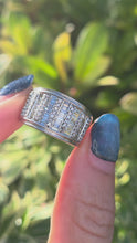 Cargar y reproducir el video en el visor de la galería, 1870 18ct White Gold 87 Natural Sparkling  Diamonds (1.65ct) Statement ring
