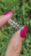 Cargar y reproducir el video en el visor de la galería, 1914: Vintage: 9ct Gold Natural Diamonds Dress/Stacker Ring-She sparkles

