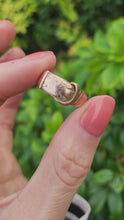 Load and play video in Gallery viewer, 0055: Antique: 9ct Rose gold Buckle/Stacker Ring- Date Mark 1863- 161 years old
