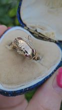 Load and play video in Gallery viewer, 0731: Vintage: 60 years Old 9ct Gold Snake Ring- Date-Mark 1965- remarkable condition
