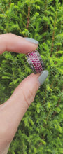 Load and play video in Gallery viewer, 0315: Vintage: 9ct Gold Black Diamonds Rubies Statement Ring- a remarkable combination,

