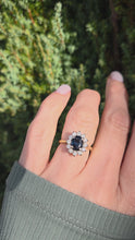 Load and play video in Gallery viewer, 2366 18ct Gold French Blue Sapphire (1.5ct) Diamonds (0.6ct) Cluster Ring
