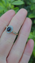 Load and play video in Gallery viewer, 0751: Vintage: 18ct Gold Australian Blue Sapphire 22 Diamonds Ring
