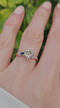 Load and play video in Gallery viewer, 1092: Vintage Rare 18ct Mixed Gold Yellow Diamond Diamonds Ring- lovely combination

