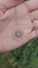 Load and play video in Gallery viewer, 0112: Vintage: 18ct White Gold &quot;Sunray&quot; Diamonds Fine Jewellery Set: Ring, Pendant, Necklace- Extraordinary
