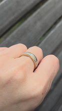 Load and play video in Gallery viewer, 6188 Vintage: 9ct Gold 26 Natural Sparkling Diamonds Stacker/Dress Ring
