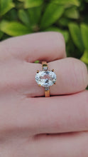 Load and play video in Gallery viewer, 0999: Vintage: 9ct Gold Amarillo Kunzite Diamonds Cocktail Ring- rare, lovely cut
