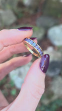 Load and play video in Gallery viewer, 2530 - 18ct Yellow Gold  Violet Blue Tanzanites Half-Eternity/Stacker Ring
