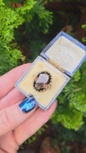 Cargar y reproducir el video en el visor de la galería, 2387- Vintage 9ct Gold large Smokey Quartz Cocktail Ring- From 1976
