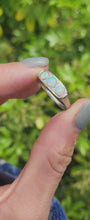 Load and play video in Gallery viewer, 1800 : Vintage: Platinum Opals Diamonds Dress Ring- perfectly proportioned beauty.
