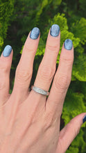 Load and play video in Gallery viewer, 2031: Vintage: 18ct White Gold 48 Natural Diamonds Stacker/Half-Eternity Ring
