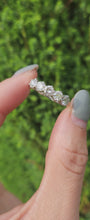 Cargar y reproducir el video en el visor de la galería, 1721: Vintage;: 18ct White Gold Diamonds Dress Stacker Ring- 1.21ct of fine, natural diamonds
