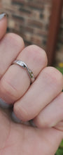 Load and play video in Gallery viewer, 1653:   Vintage: Platinum 6 Diamonds Stacker Band Ring- pristine and sparkling
