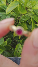Load and play video in Gallery viewer, 1310: Vintage: 9ct Gold Round Cut Blood Red Ruby Solitaire- lovely
