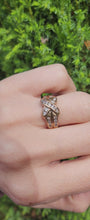 Load and play video in Gallery viewer, 1755: Vintage: 9ct Gold 27 Round Full Cut Diamonds Ring-substantial, natural, sparkling ring- splendid
