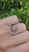 Load and play video in Gallery viewer, 0112: Vintage: 18ct White Gold &quot;Sunray&quot; Diamonds Fine Jewellery Set: Ring, Pendant, Necklace- Extraordinary
