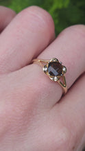 Load and play video in Gallery viewer, 2721: 14ct Gold Cognac Quartz Natural Chocolate Diamonds Ring
