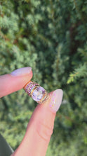Load and play video in Gallery viewer, Vintage; 9ct Gold Lilac Amethyst Pink Topaz Statement Cocktail Ring
