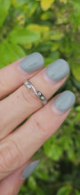 Load and play video in Gallery viewer, 1654: Vintage:&nbsp; Platinum Diamond Stacker Band- crisp, clean, eye candy.
