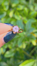 Load and play video in Gallery viewer, Vintage: Rare 18ct Gold Lilac Sapphire Single Stone Ring
