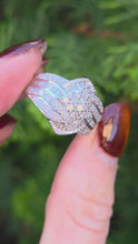Load and play video in Gallery viewer, 2554: Vintage: 9ct White Gold 72 Natural Sparkling Diamonds Cocktail Ring
