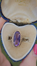 Load and play video in Gallery viewer, 0831: Vintage &amp; Old: 9ct Gold Oval Lilac Amethyst Dress Ring
